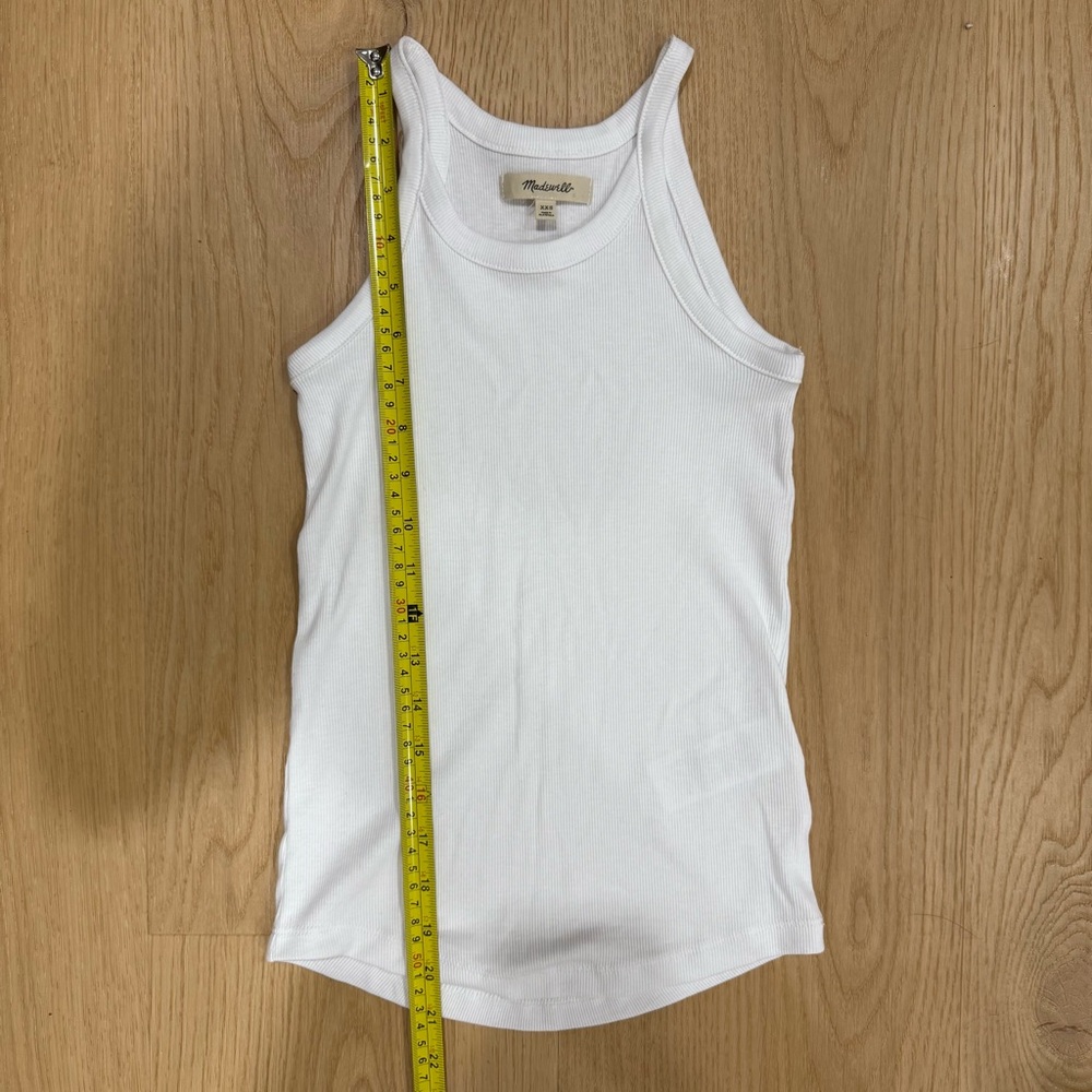 Madewell XXS Women’s White Ribbed Tank Top - Picture 4 of 6